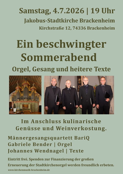 Orgel, Gesang und Wein