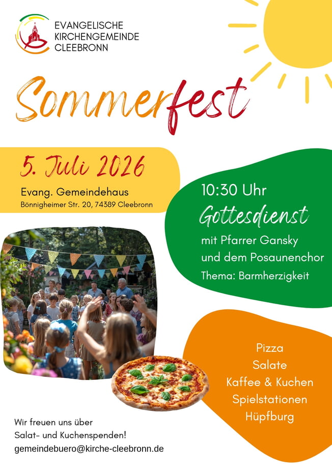 Sommerfest der Evang. Kirchengemeinde Cleebronn
