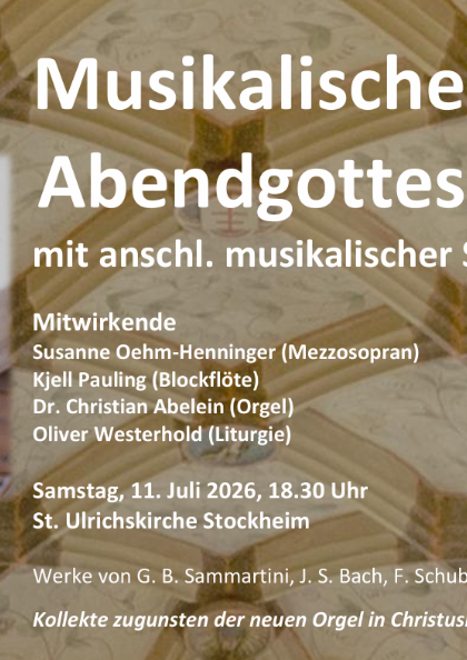 Abendgottesdienst und Soiree