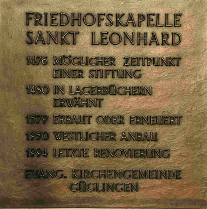 Schild der Leonhardskapelle